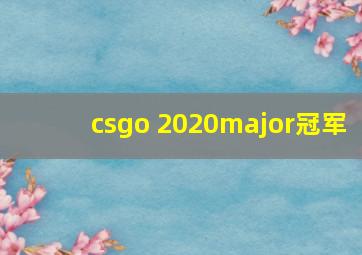 csgo 2020major冠军